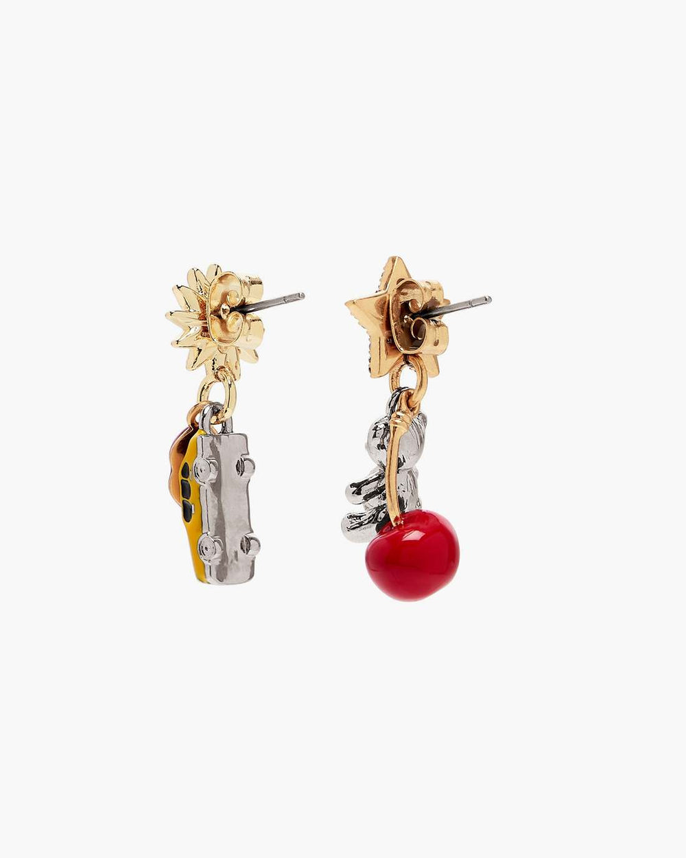Marc Jacobs New - The Trinket Charm Cluster Earrings Silver/Multi