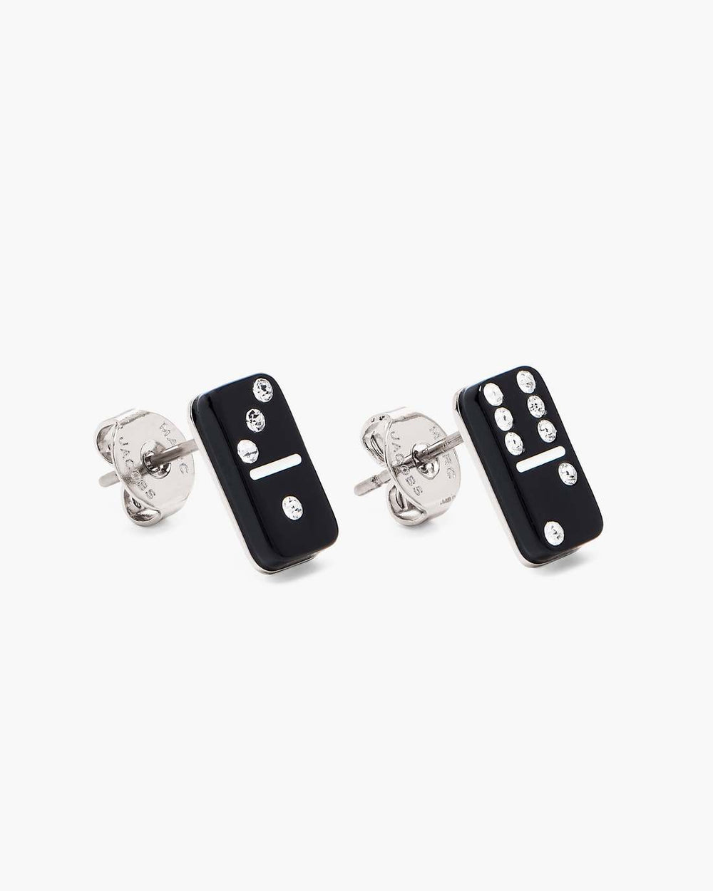 Marc Jacobs Sale - The Domino Stud Earrings Silver/Black