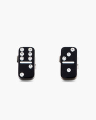 Marc Jacobs Sale - The Domino Stud Earrings Silver/Black