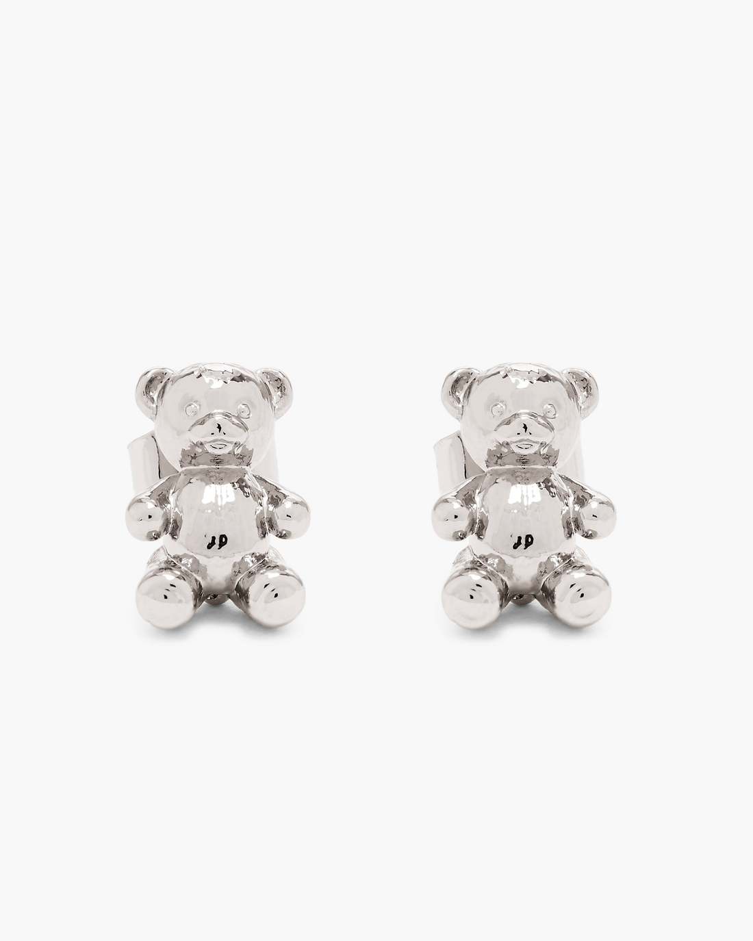 Marc Jacobs Discount - The Teddy Bear Stud Earrings Light Antique Silver