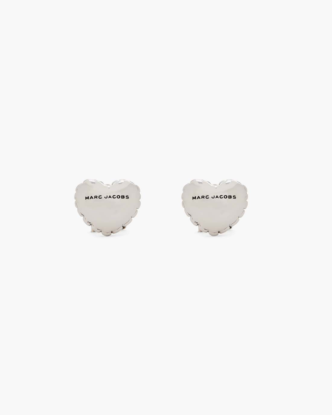 Marc Jacobs New - The Heart Balloon Stud Earrings Light Antique Silver