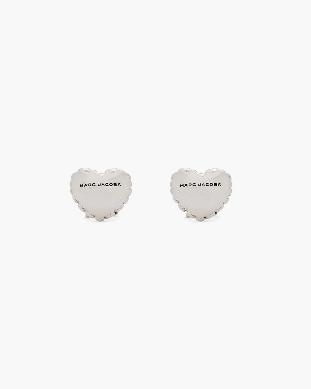 Marc Jacobs New - The Heart Balloon Stud Earrings Light Antique Silver