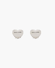 Marc Jacobs New - The Heart Balloon Stud Earrings Light Antique Silver