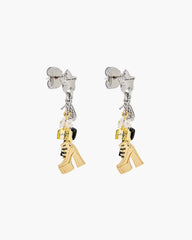 Marc Jacobs Online - The Mini Icon Charm Earrings Gold/Silver