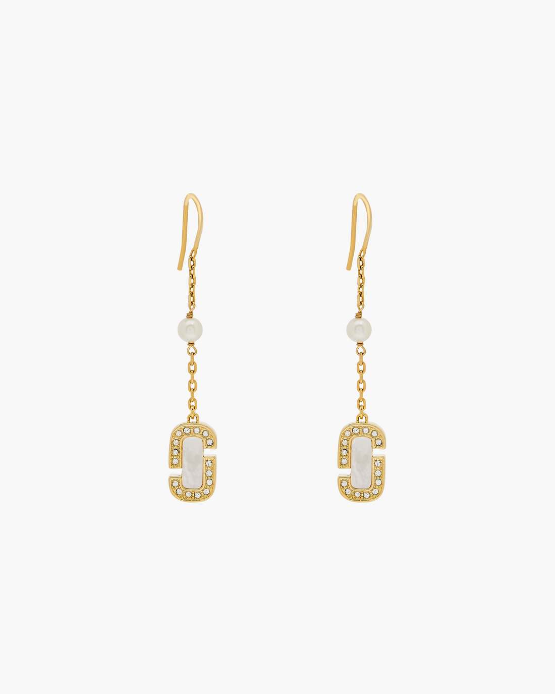 Marc Jacobs Sale - The J Marc Luxe Linear Earrings Gold/Crystal