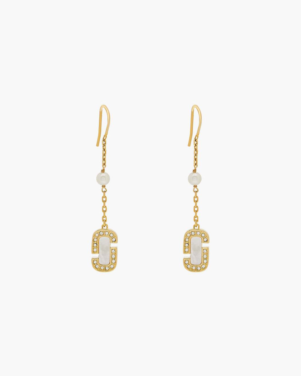 Marc Jacobs Sale - The J Marc Luxe Linear Earrings Gold/Crystal
