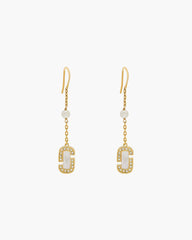 Marc Jacobs Sale - The J Marc Luxe Linear Earrings Gold/Crystal