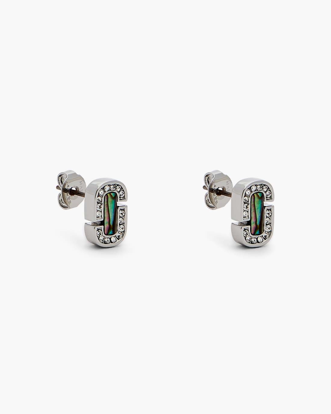 Marc Jacobs Discount - The J Marc Luxe Abalone Earrings Silver/Crystal