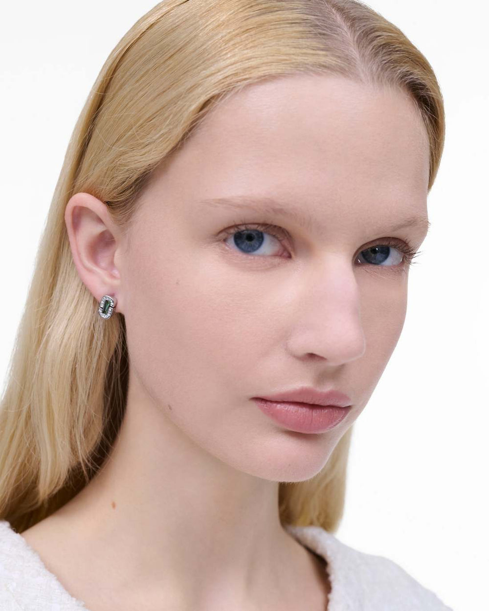 Marc Jacobs Discount - The J Marc Luxe Abalone Earrings Silver/Crystal