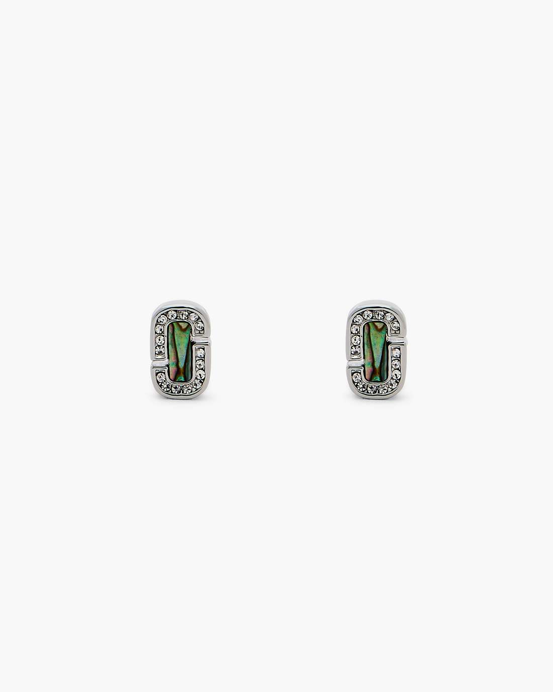 Marc Jacobs Discount - The J Marc Luxe Abalone Earrings Silver/Crystal