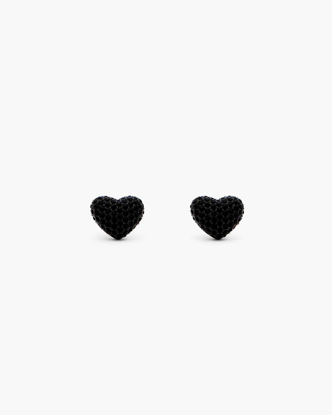 Marc Jacobs Outlet - The Heart Balloon Pave Earrings Black/Black Crystal