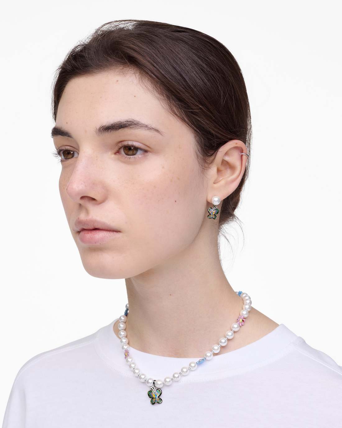 Marc Jacobs Online - Hattie Stewart X Marc Jacobs Butterfly Pearl Earrings Silver/Multi