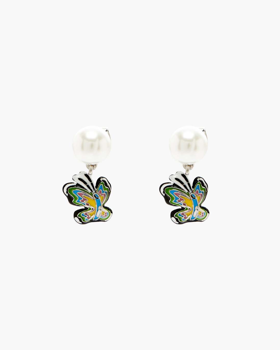 Marc Jacobs Online - Hattie Stewart X Marc Jacobs Butterfly Pearl Earrings Silver/Multi