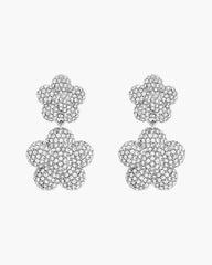 Marc Jacobs Discount - The Daisy Balloon Drop Earrings Silver/Crystal