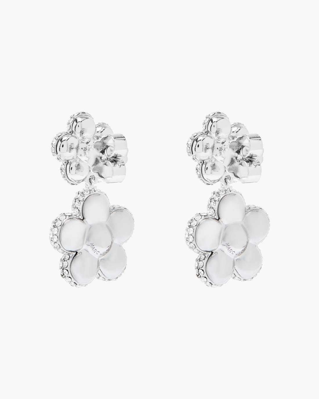 Marc Jacobs Discount - The Daisy Balloon Drop Earrings Silver/Crystal