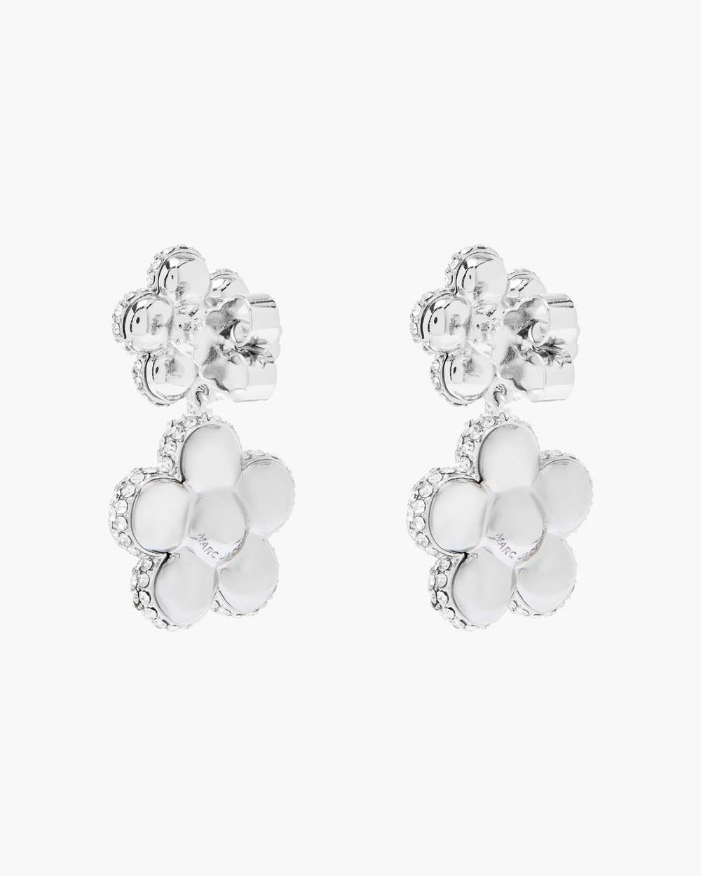 Marc Jacobs Discount - The Daisy Balloon Drop Earrings Silver/Crystal