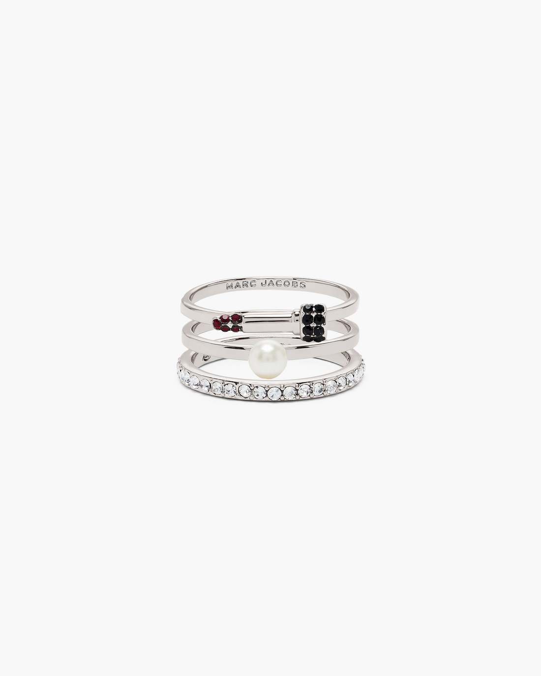Marc Jacobs New - The Rouge Ring Set Silver/Multi