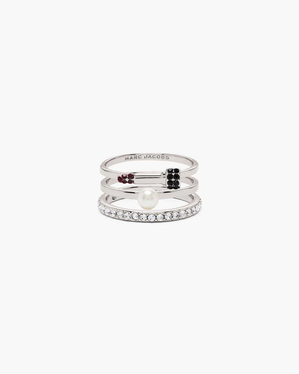 Marc Jacobs New - The Rouge Ring Set Silver/Multi