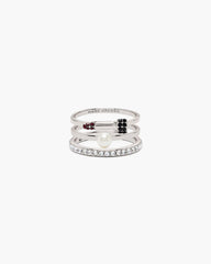 Marc Jacobs New - The Rouge Ring Set Silver/Multi