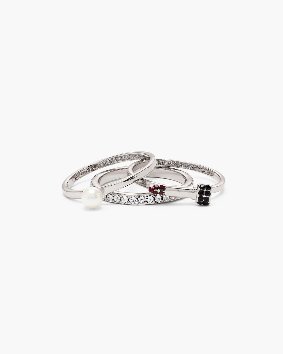 Marc Jacobs New - The Rouge Ring Set Silver/Multi