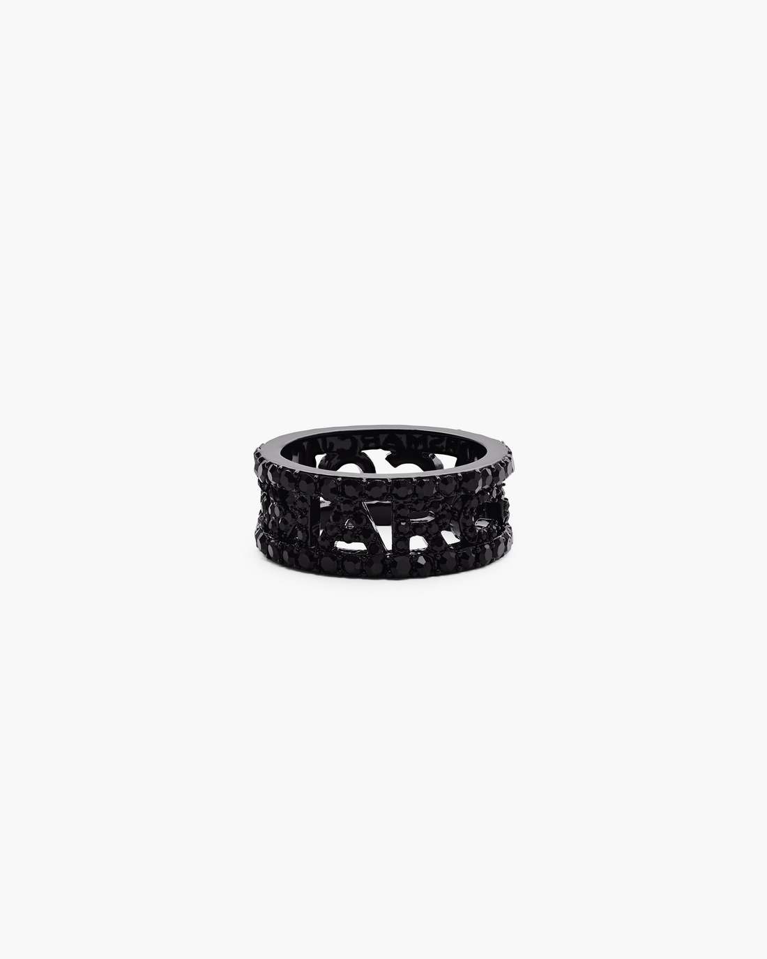 Marc Jacobs Sale - The Monogram Pave Ring Black/Black Crystal