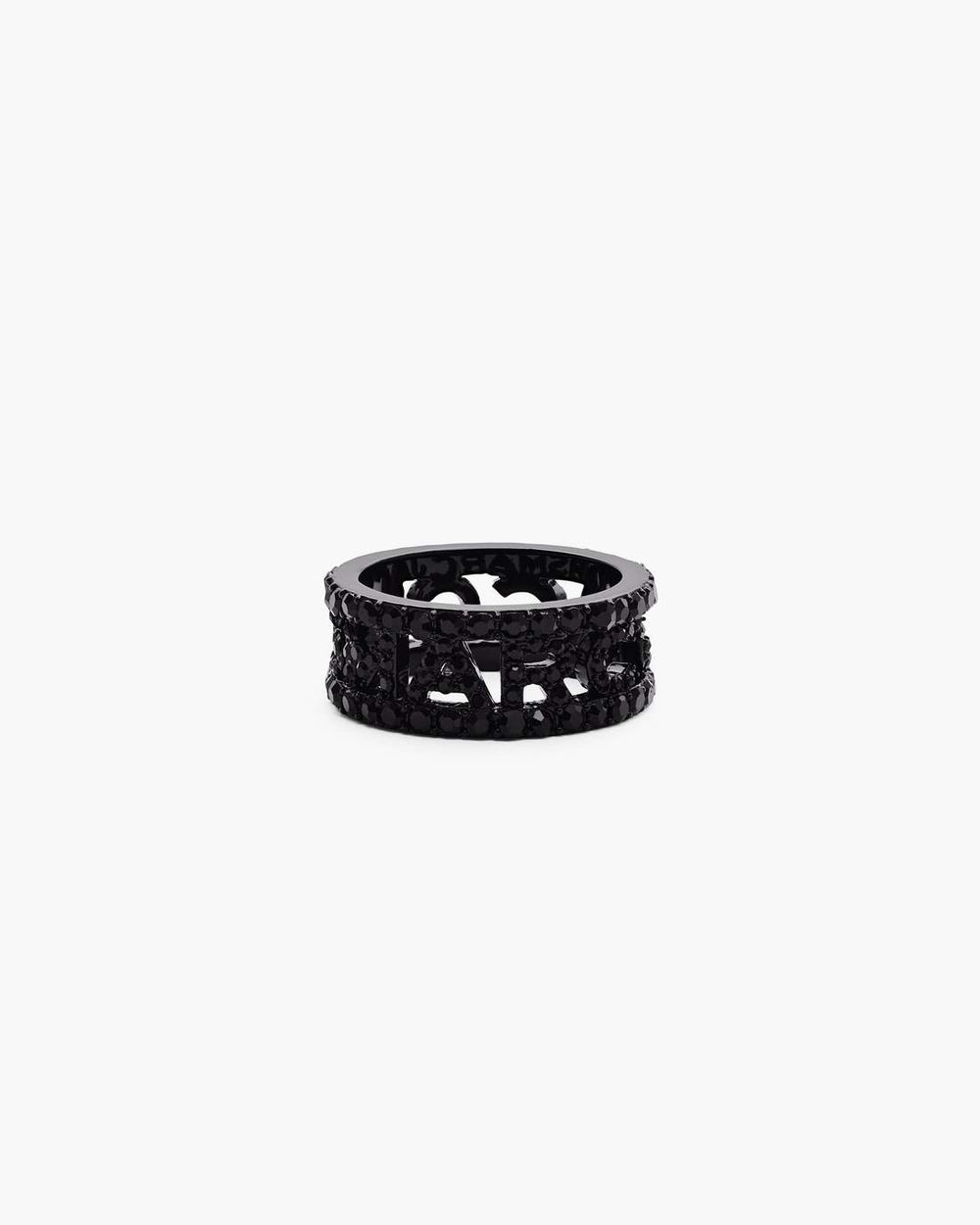 Marc Jacobs Sale - The Monogram Pave Ring Black/Black Crystal
