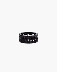 Marc Jacobs Sale - The Monogram Pave Ring Black/Black Crystal