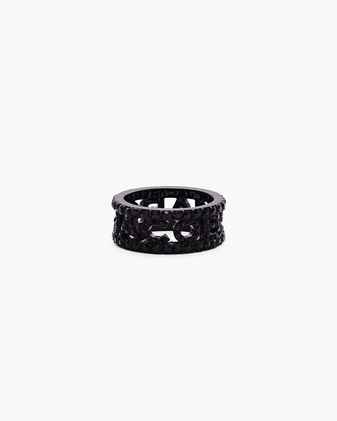 Marc Jacobs Sale - The Monogram Pave Ring Black/Black Crystal