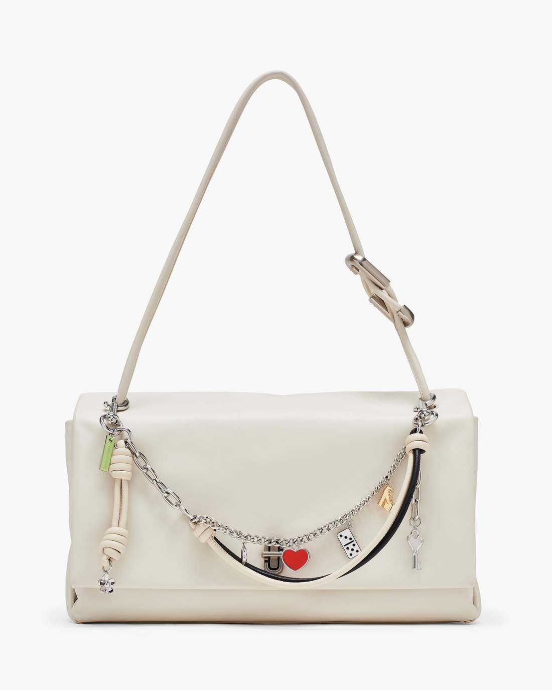 Marc Jacobs New - The Mini Icon Chain Bag Charm Black/Cloud White