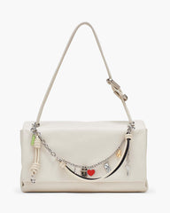 Marc Jacobs New - The Mini Icon Chain Bag Charm Black/Cloud White