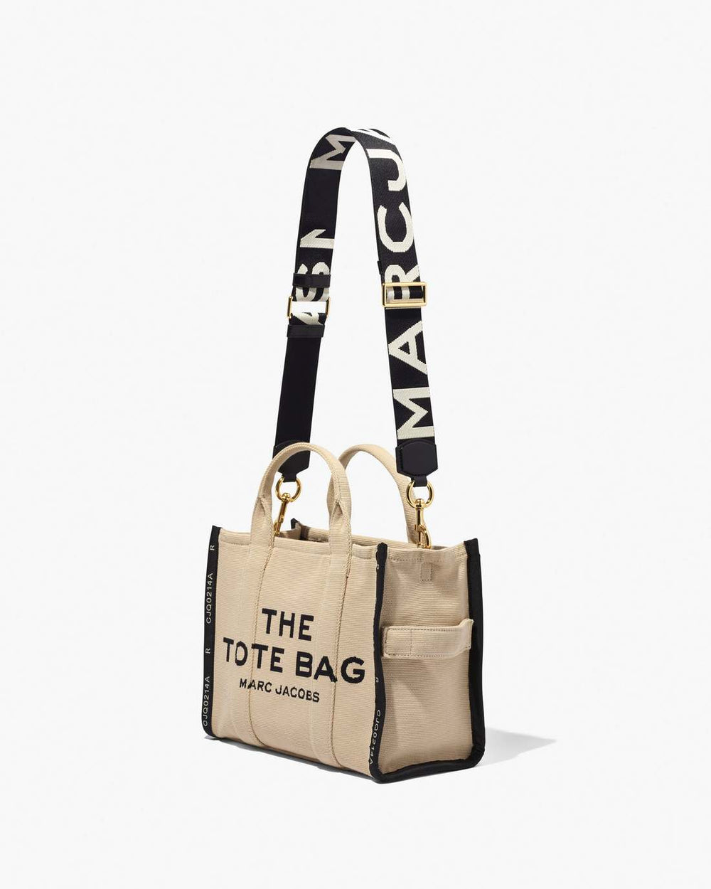 Marc Jacobs Discount - The Logo Webbing Strap Black/White
