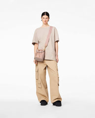 Marc Jacobs Sale - The Outline Logo Webbing Strap Rose Multi