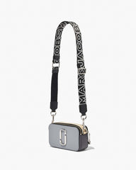 Marc Jacobs Sale - The Thin Outline Logo Webbing Strap Black/Silver