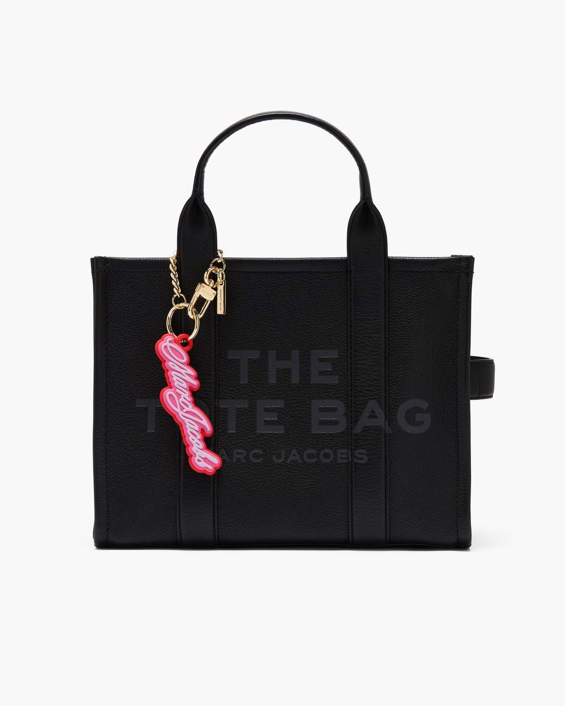 Marc Jacobs Online - The Cursive Logo Bag Charm Bow Pink Multi
