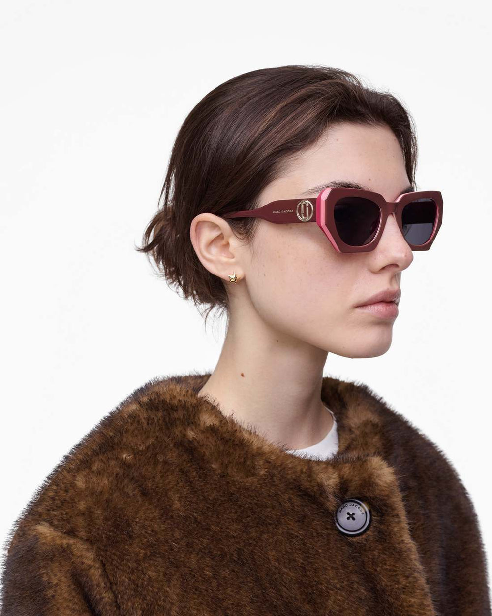Marc Jacobs Online - The J Marc Cat Eye Sunglasses Red/Pink
