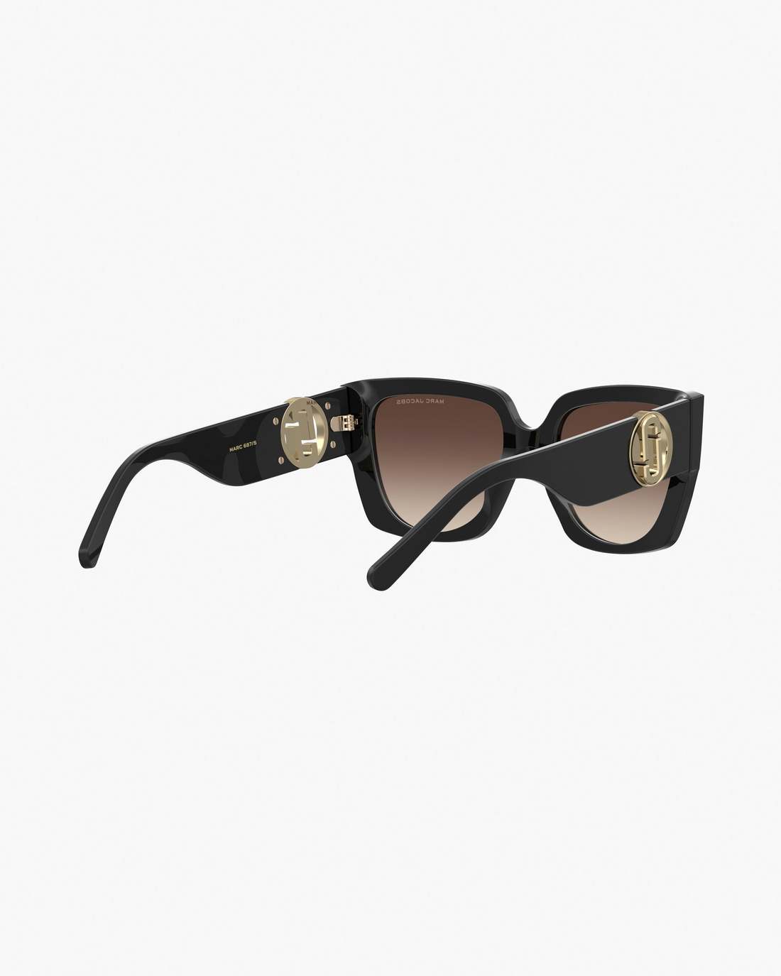 Marc Jacobs New - The J Marc Square Cutout Sunglasses Black