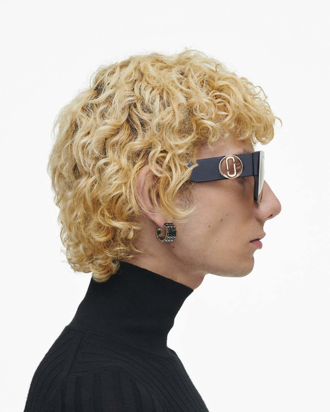 Marc Jacobs New - The J Marc Square Cutout Sunglasses Black