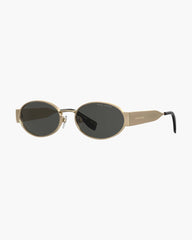Marc Jacobs Online - The Classic Logo Round Sunglasses Black/Gold
