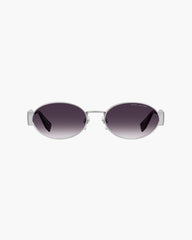Marc Jacobs Sale - The Classic Logo Round Sunglasses Silver