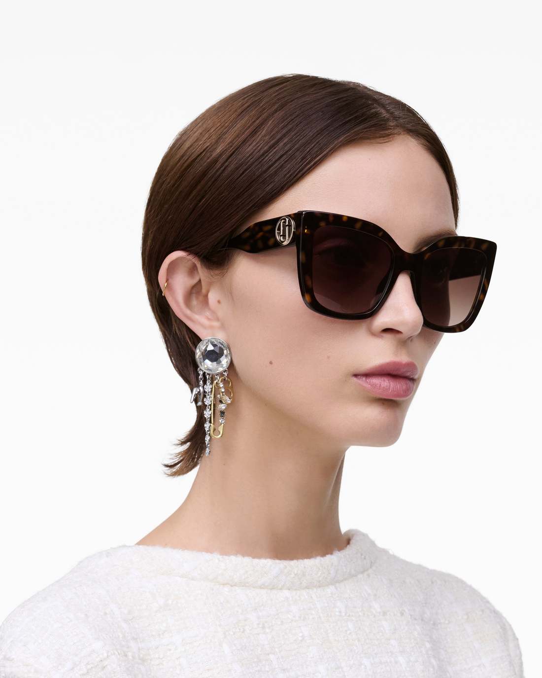 Marc Jacobs Online - The J Marc Square Sunglasses Havana