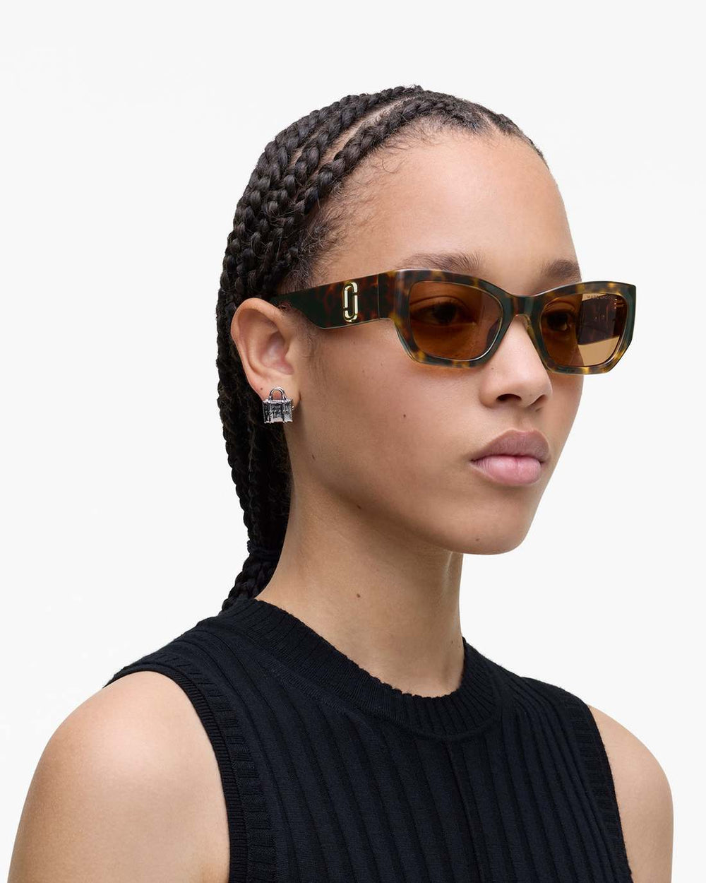 Marc Jacobs Discount - The J Marc Square Cat Eye Sunglasses Havana