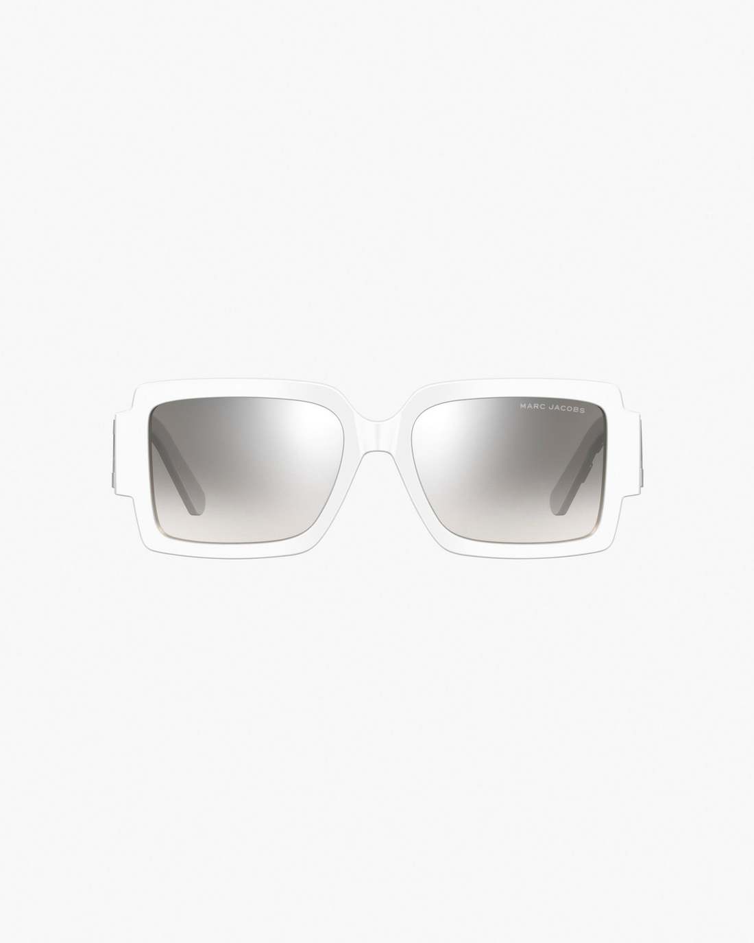Marc Jacobs Outlet - The Bold Logo Square Mirrored Sunglasses White/Grey