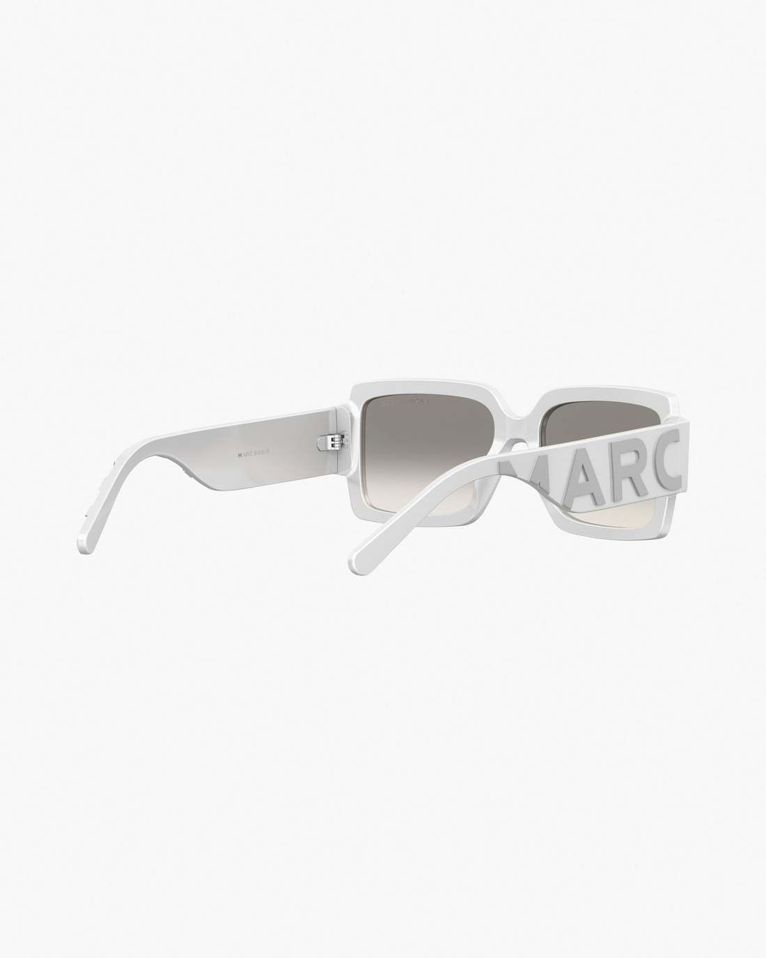 Marc Jacobs Outlet - The Bold Logo Square Mirrored Sunglasses White/Grey