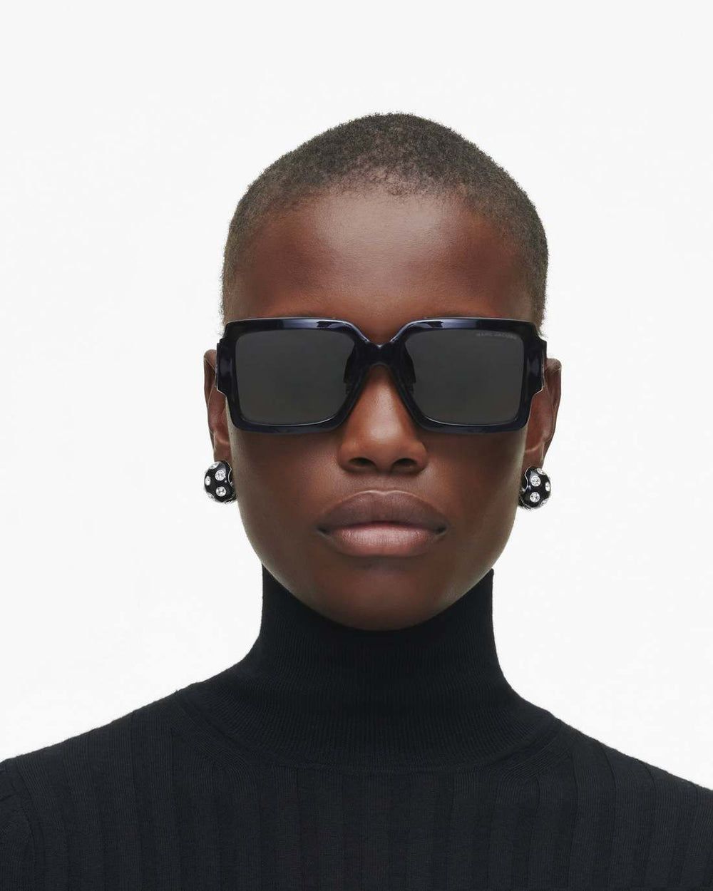 Marc Jacobs US - The Bold Logo Square Sunglasses Black/White