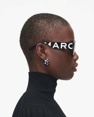 Marc Jacobs US - The Bold Logo Square Sunglasses Black/White
