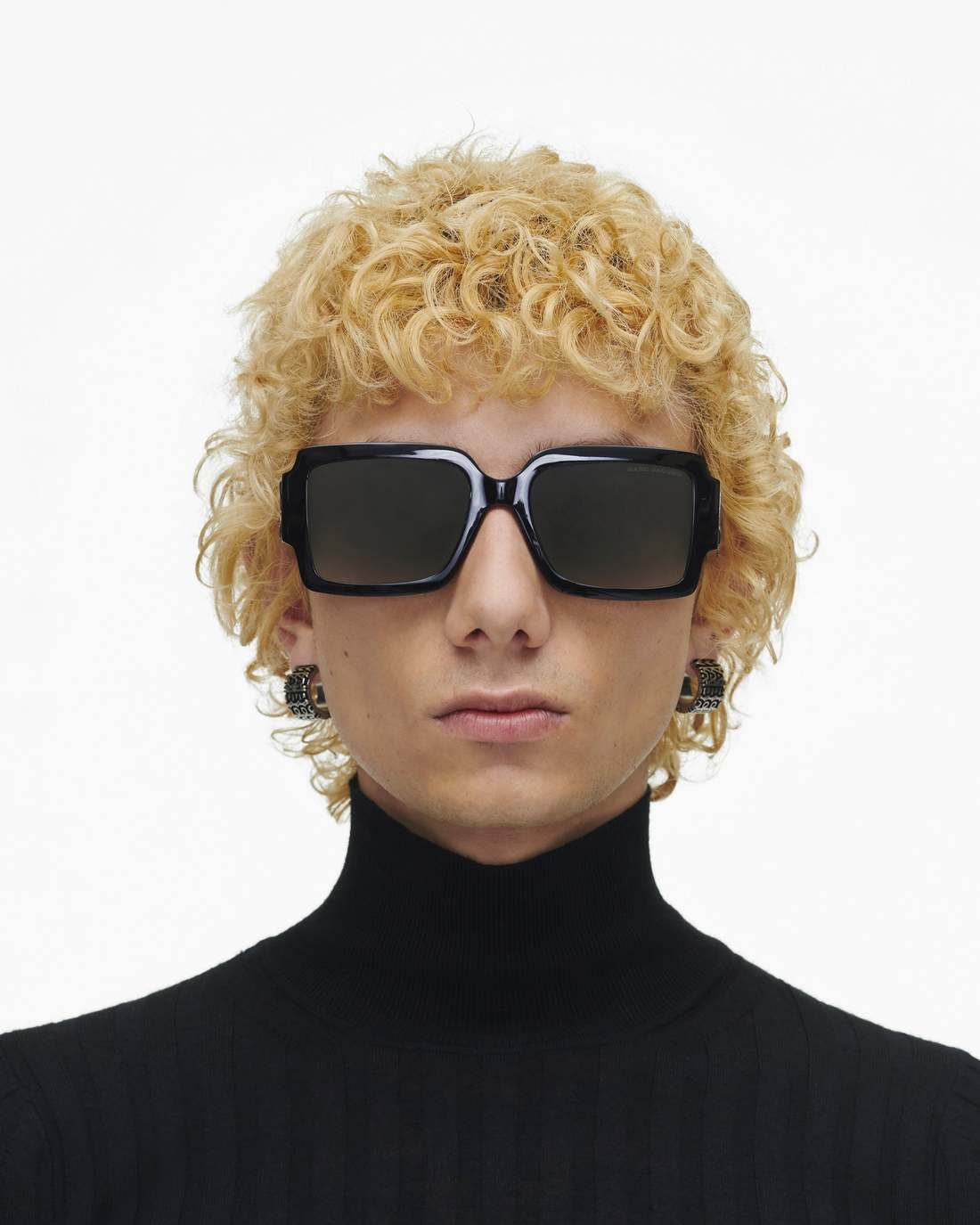 Marc Jacobs US - The Bold Logo Square Sunglasses Black/White