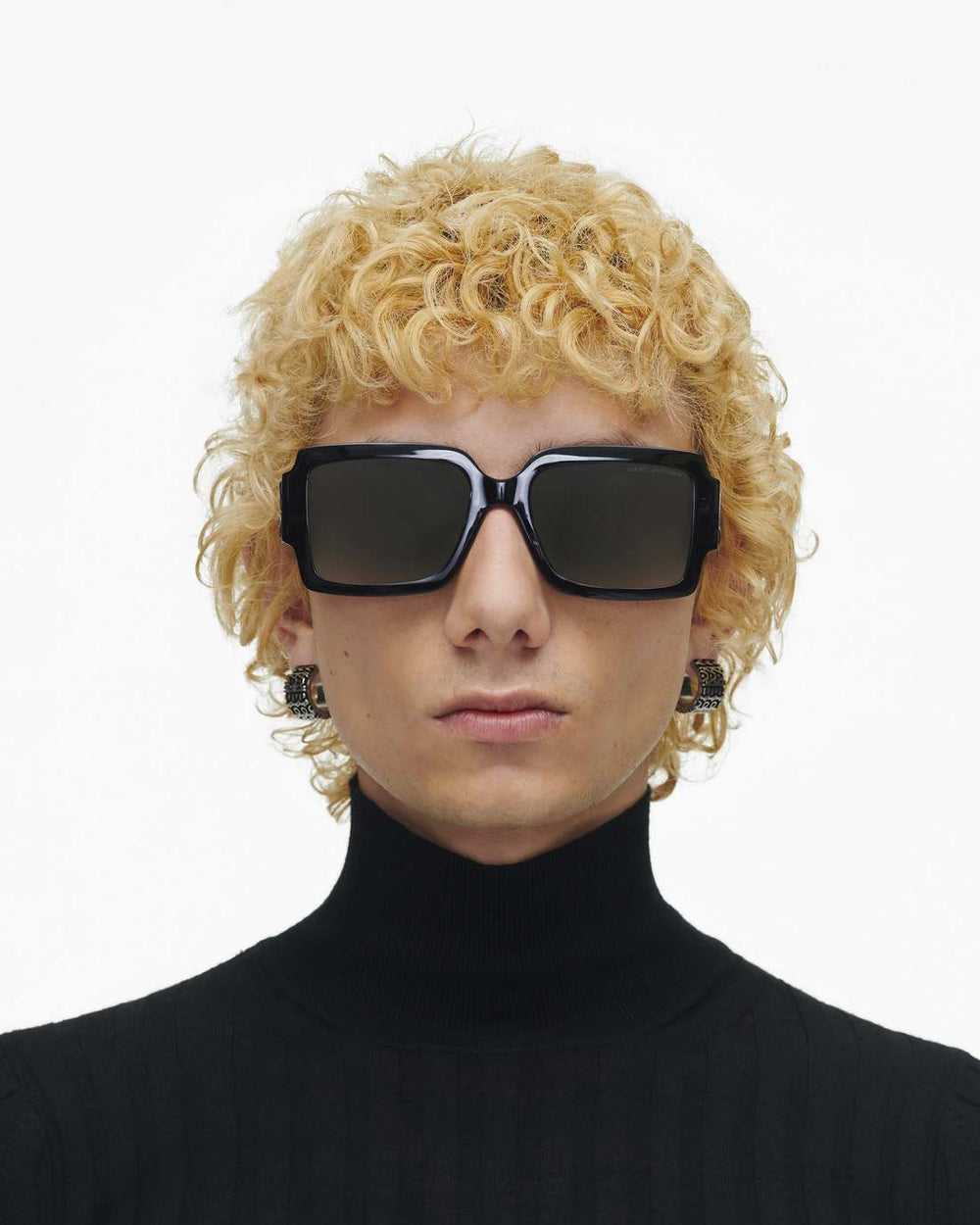 Marc Jacobs US - The Bold Logo Square Sunglasses Black/White