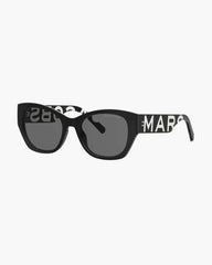 Marc Jacobs New - The Bold Logo Square Cat Eye Sunglasses Black/White