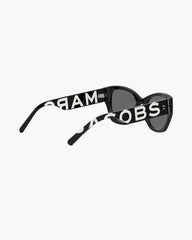 Marc Jacobs New - The Bold Logo Square Cat Eye Sunglasses Black/White