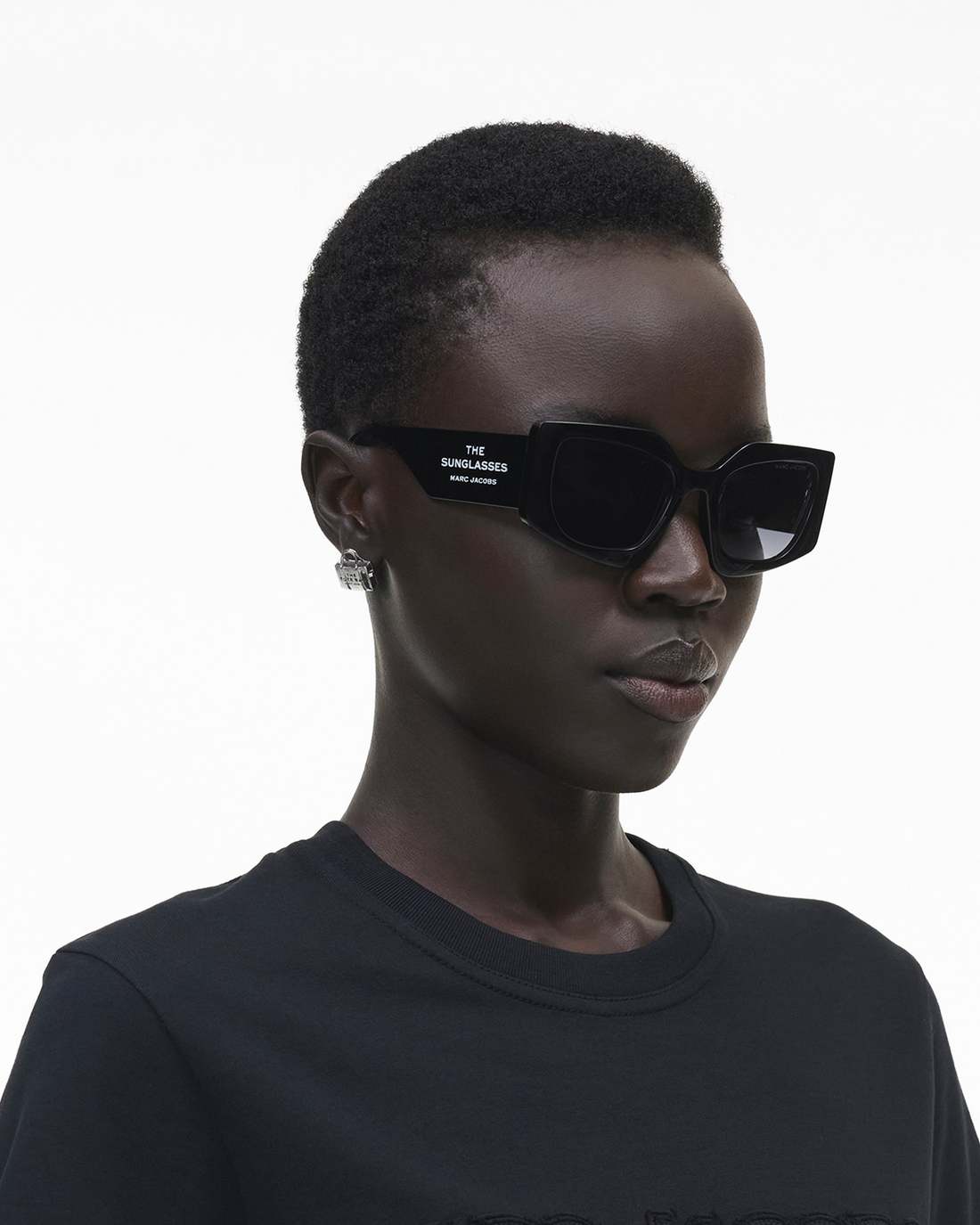 Marc Jacobs Discount - The Square Cat Eye Sunglasses Black